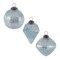 Melrose Geometric Glass Christmas Ornaments - 4" - Blue - 6ct